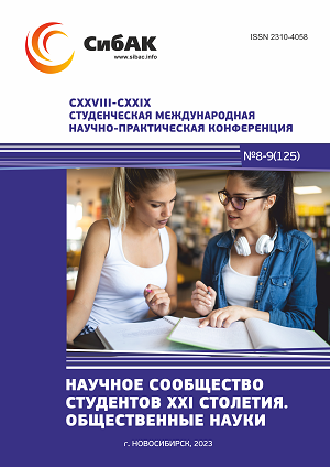 CXXVIII-CXXIX Студенческая международная научно-практическая конференция «Научное сообщество студентов XXI столетия. ОБЩЕСТВЕННЫЕ НАУКИ»