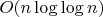 $O(n\log\log n)$