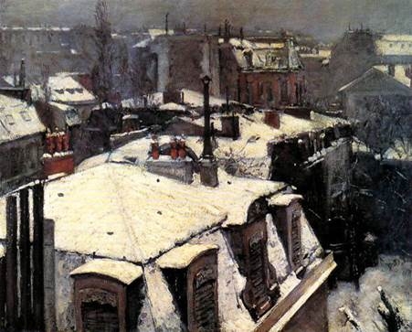 Описание: Густава Каилеботт «Вид на крыши» (1878)